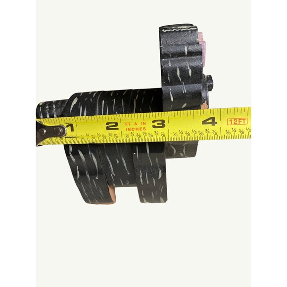 Hand-Painted Wooden Yorkshire TerrierDog Figurine With Pink Bow - Picture 5 of 11